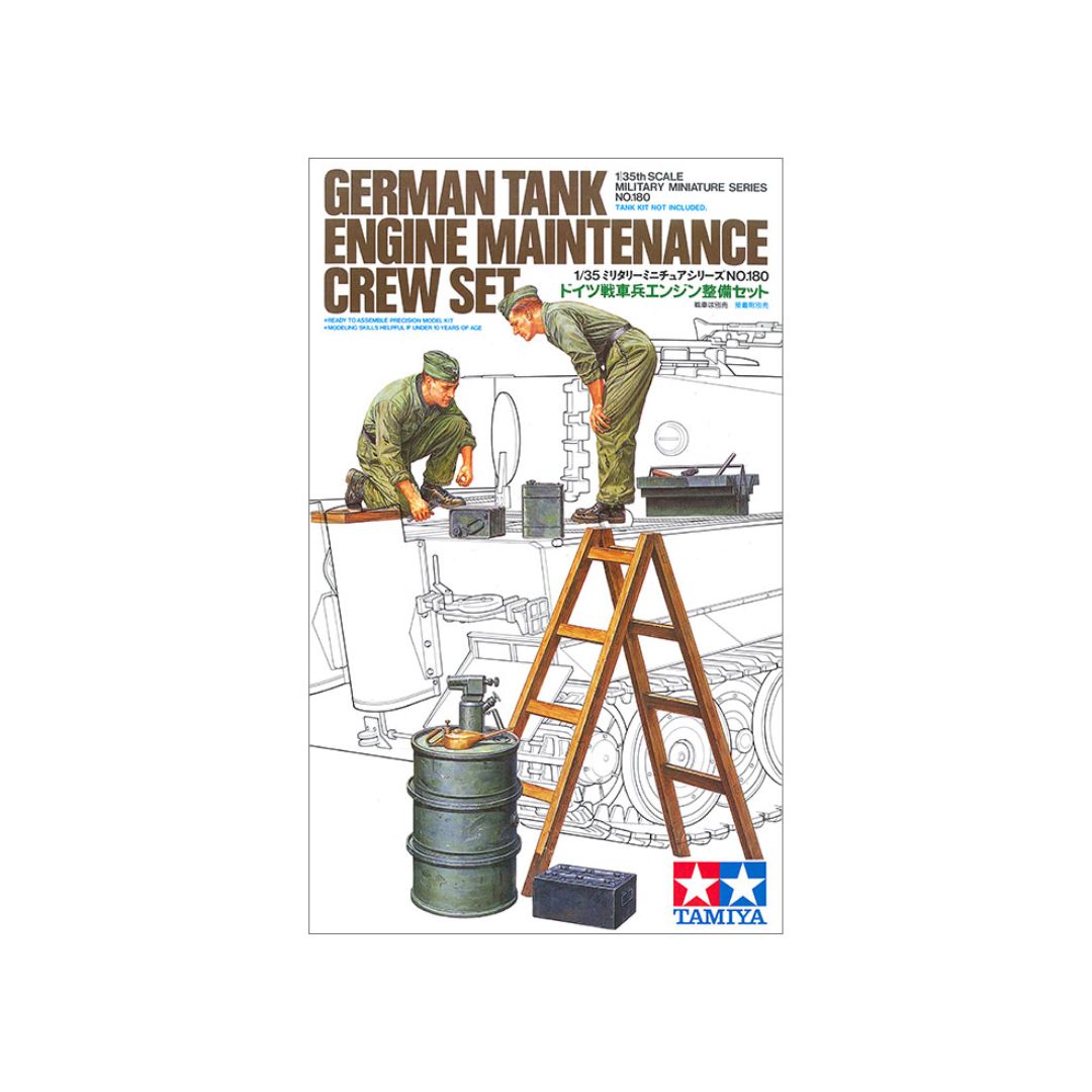 TAMIYA 1/35 German Tank Engine Maintenance Crew Set (35180)