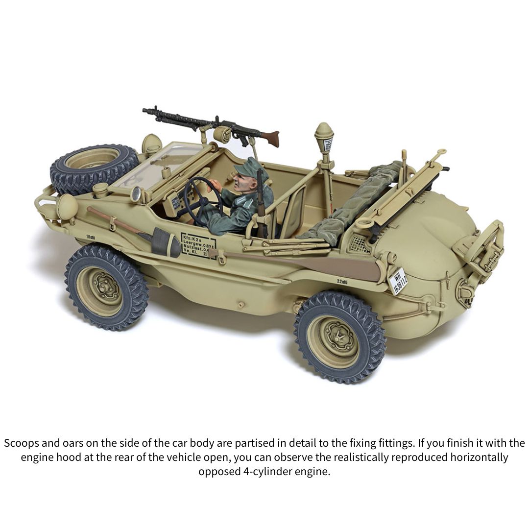 TAMIYA 1/35 German Schwimmwagen Type 166 (Wide Wheel Version) (35393)