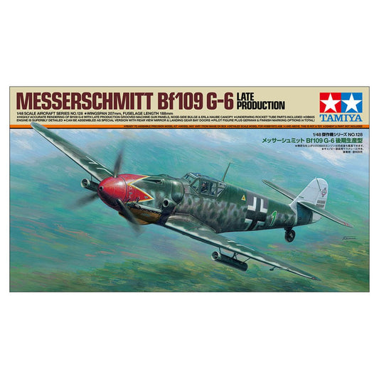 TAMIYA 1/48 Messerschmitt Bf109 G-6 Late Production (61128)